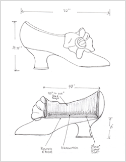 Sketch of 2014 Shoe Sculpture